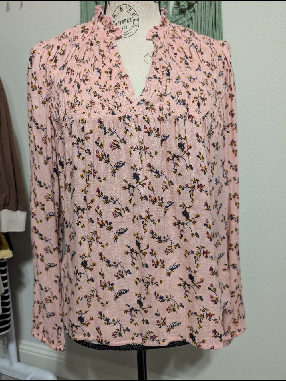 Lucky Brand Floral Blouse – Size Small (Boho Cottagecore Vibes